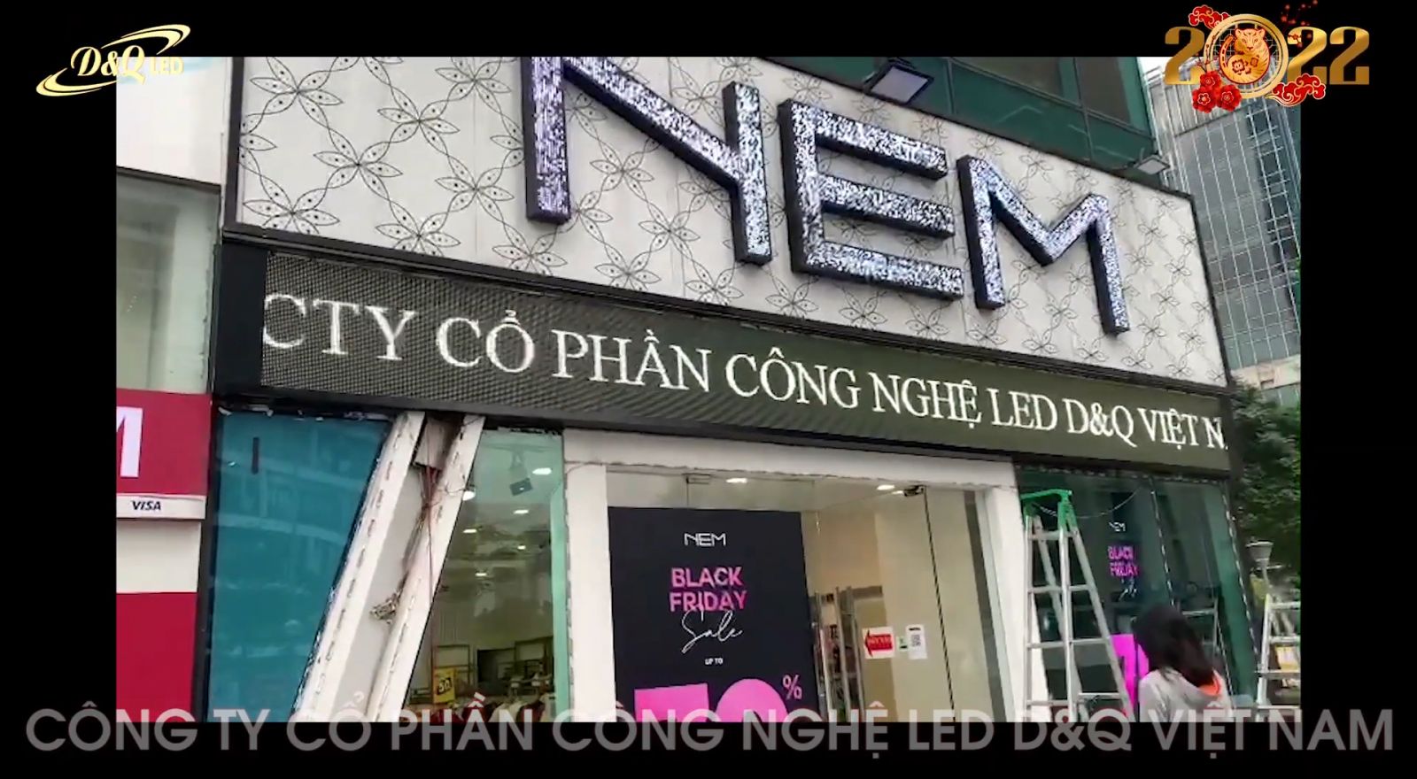 Nem  Lê Văn Lương - Nam Định | D&Q Thi Công Bảng LED điện tử ngoài trời P10 cho shop thồi trang.