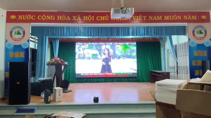 Trường Tiểu Học Xã Lát - Lạc Dương - Lâm Đồng | DQ LED Thi Công Màn hình P2.5 Trong Trường Tiểu Học.