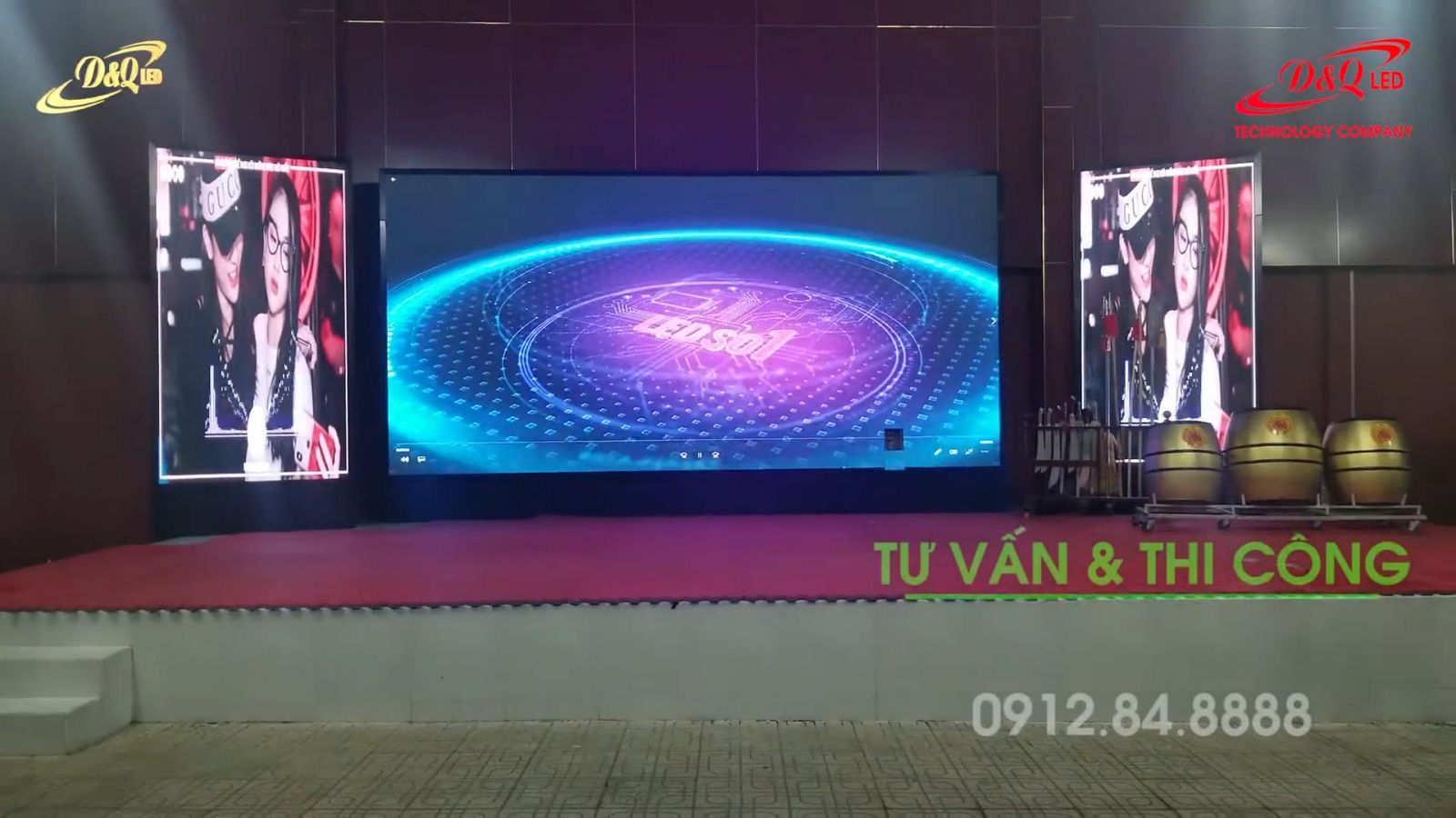 Thi công màn hình LED P2.5 trong nhà cho Trường Quốc Tế Nam Việt.