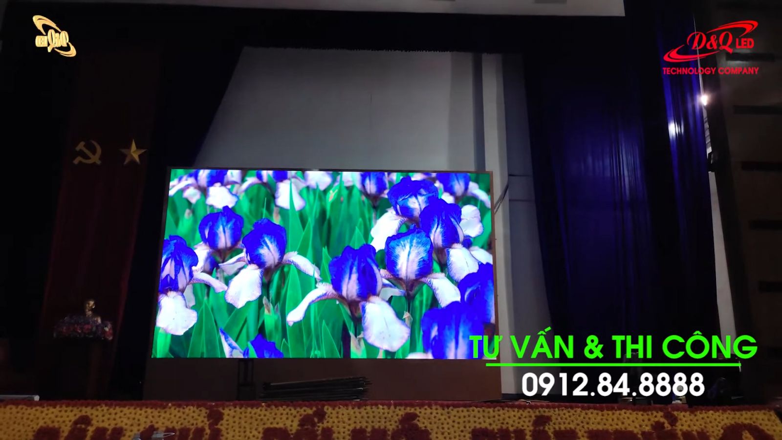 Led D&Q VietNam thi công Màn hình Led P3 trong nhà 46.78m2 tại Xuân Nội UBND Mường Lay P3