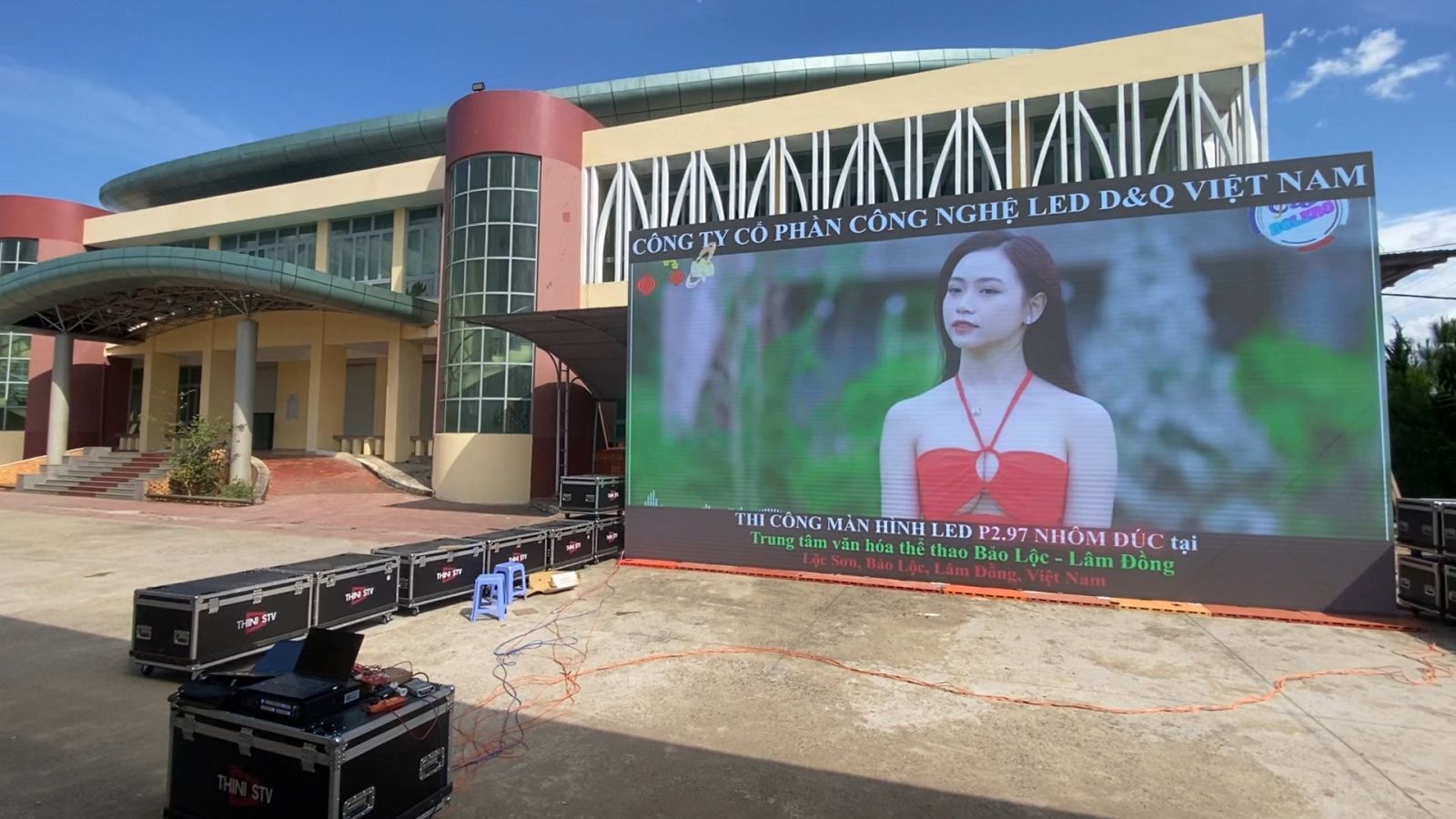 Trung tâm văn hóa thể thao Bảo Lộc | Led D&Q VietNam Thi Công Lắp ghép 30m2 Cabinh Nhôm đúc P2.97.