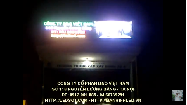 Màn hình led p16 ngoài trời tại Trường trung cấp XD số 4 Xuân Hòa, Vĩnh Phúc