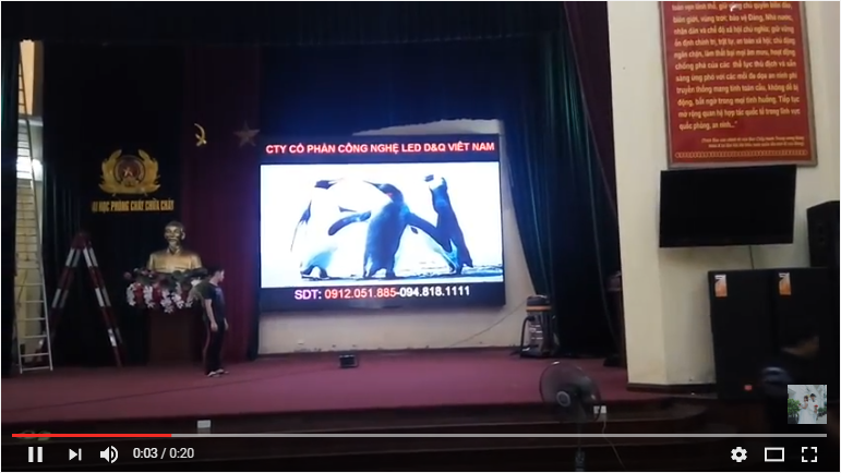 Thi công màn hình led hội nghị - phòng họp tại Đại học Phòng cháy chữa cháy Hà Nội