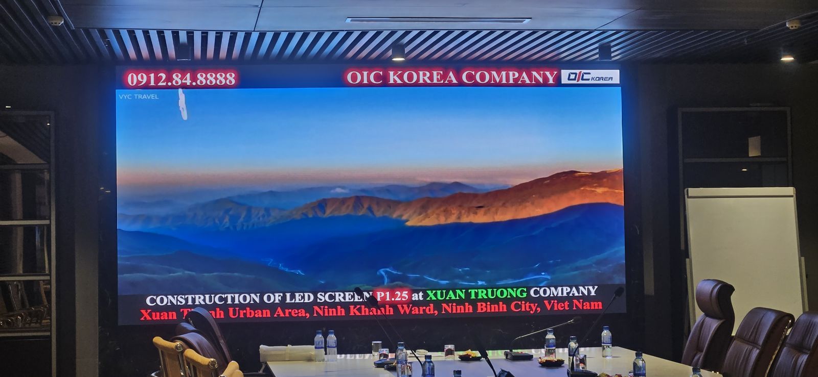 Công Ty Xuân Trường - KDT Xuân Thành | LED D&Q Thi Công Màn hình LED P1.25 Của OIC Korea Company