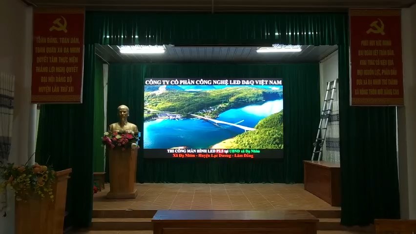 Ubnd xã Đạ Nhim, Lạc Dương, Lâm Đồng | Lắp màn hình LED P2.5 Trong Nhà Hội Trường Lớn