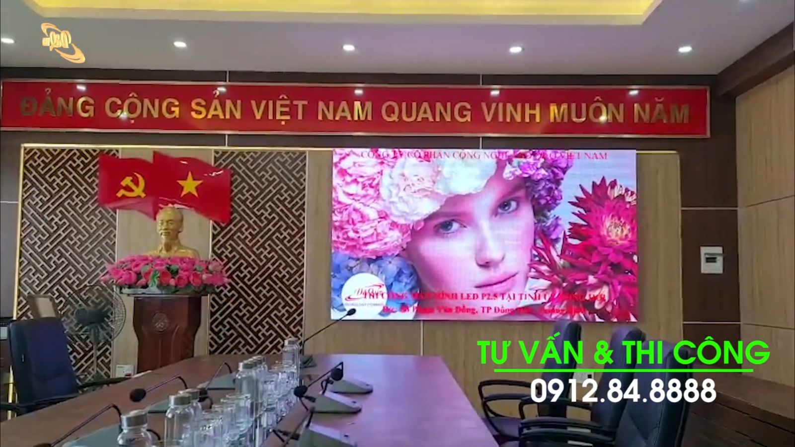 LED P2.5 Man hình được thi công tại tỉnh uy Đồng Hối - Quảng Bình.