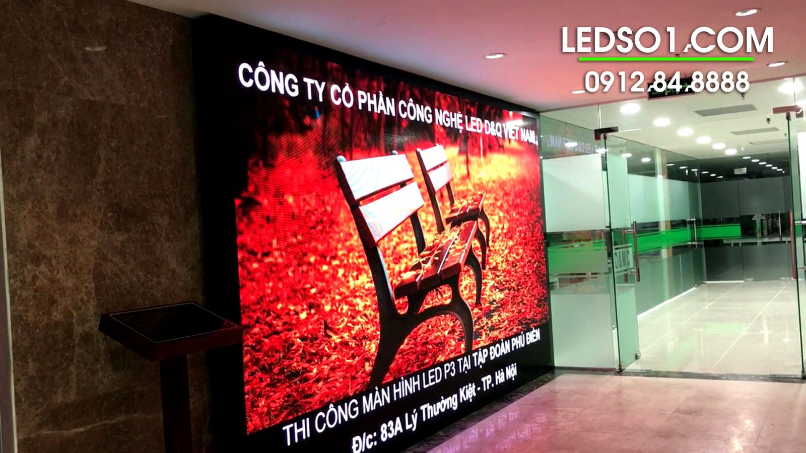 MAN HINH LED P3 | Màn hình led P3 trong nhà | Thi Công Tại Phú Điền Building 