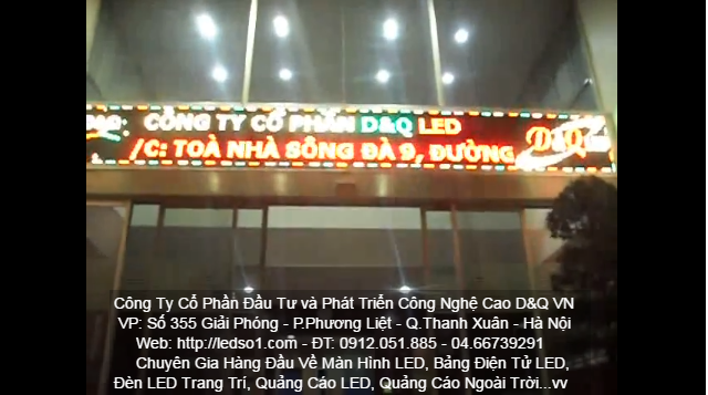 Thi công bảng điện tử LED p16 ngoài trời tại Tòa nhà Công ty Sông Đà 9 Mỹ Đình, Hà Nội