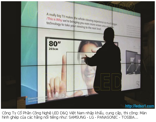 Thi công màn hình LED ghép LG 49inch - Video Wall Touch Screen