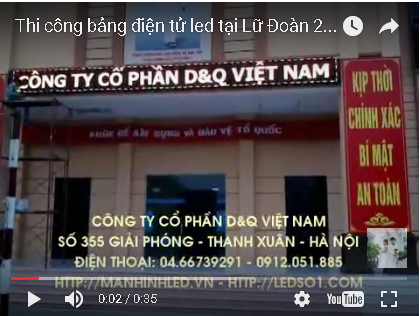 Cung cấp và lắp đặt bảng điện tử ngoài trời tại Doanh Trại Quân Đội Nhân Dân 169 Trường Chinh, Hà Nội