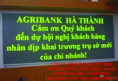 bảng điện tử led ngân hàng agribank