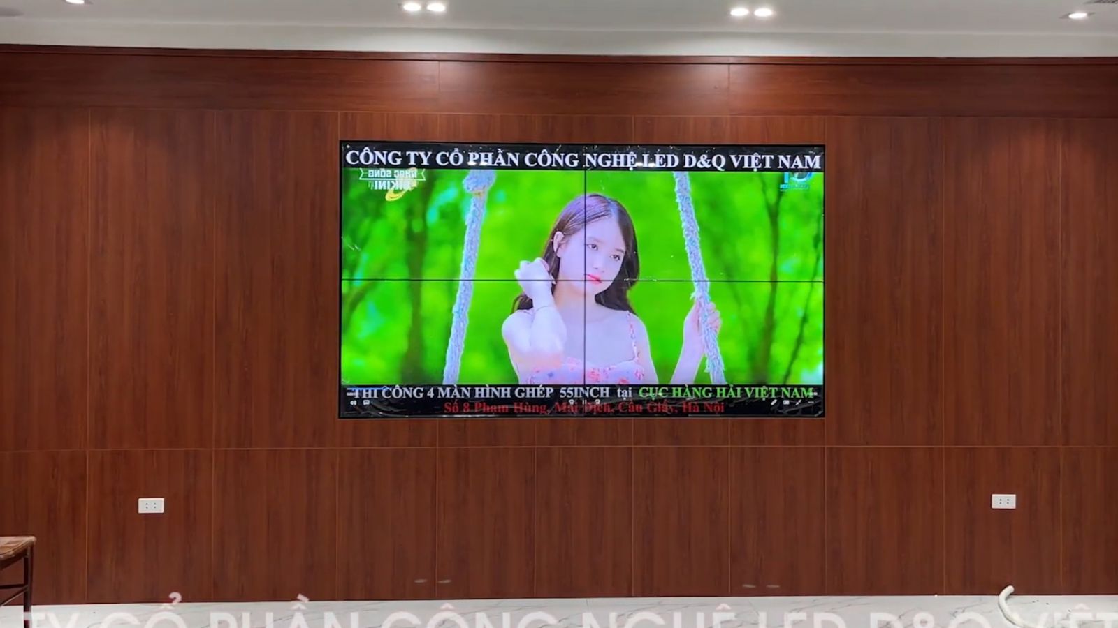 CỤC HÀNG HẢI VIỆT NAM - Số 8 Phạm Hùng | DQ Lắp ráp 4 màn hình ghép 55 inch trong phòng họp.