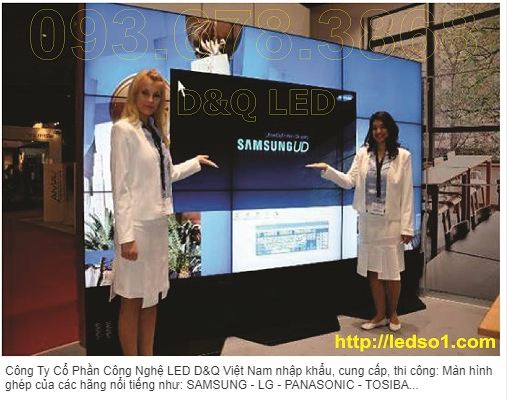 Thi công màn hình LED ghép Samsung 55inch - Video Wall HDMI 5.5mm