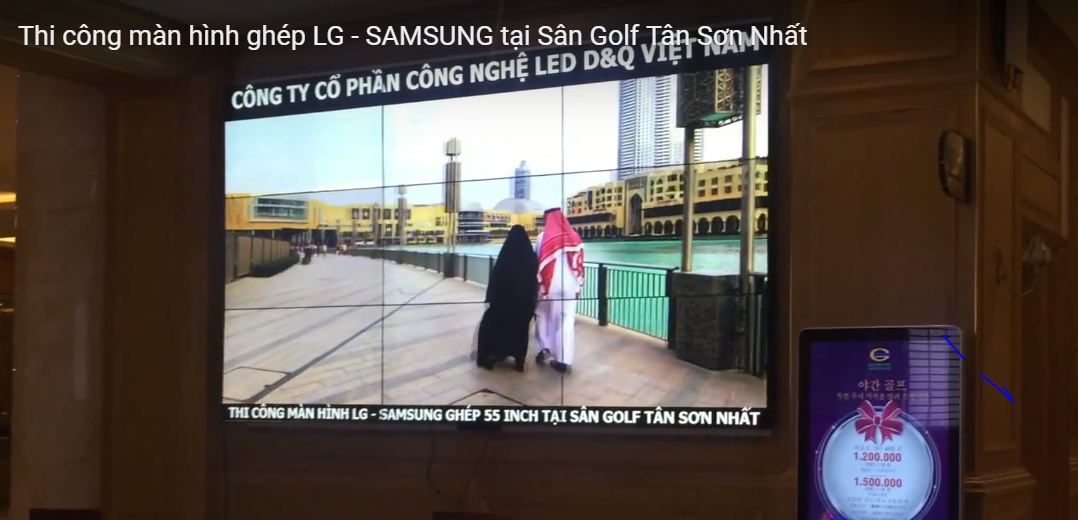 Thi công màn hình ghép LG 55inch - 3.5mm tại Sân Golf Tân Sơn Nhất - TP.HCM