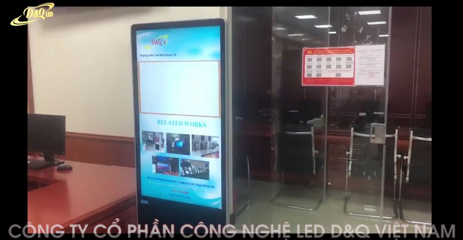 Vận Chuyển LẮp đặt Cho BIDV Bắc Hải dương 1 màn hình quảng cáo 43inch wifi. CYL-TG430A1-WS