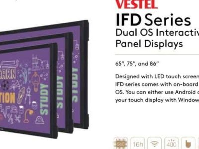 Màn hình quảng cáo cảm ứng Châu Âu 86 inch Dual OS Interactive Flat Panel Displays - LED D&Q