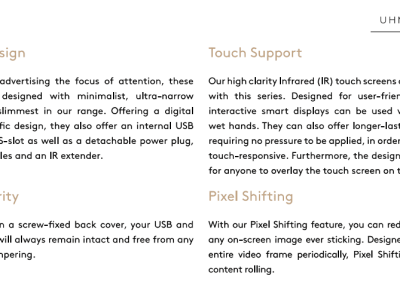 Màn hình quảng cáo Châu Âu 55 inch Ultra HD Signage Displays - LED D&Q