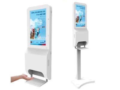 Màn hình quảng cáo LCD chân đứng tích hợp máy sát khuẩn SAMSUNG/LG - LED D&Q